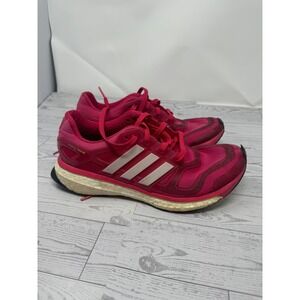 Womens Adidas Energy Boost Running Shoes Pink Athletic Sneakers Size 8‎